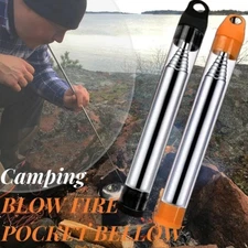PSKOOK Blow Fire Tube Portable Pocket Bellow, Outdoor Survival Tool, Fire Blowin