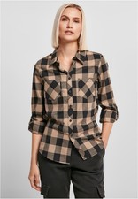 Damen Turnup Checked Flanell Shirt Bluse | Urban Classics | TB1280
