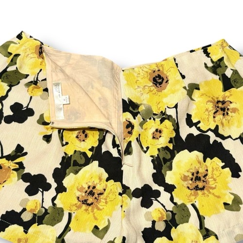 JOA Womens 2 Piece Crop Blouse Shorts Set Multicolor Yellow Floral Halter Tie M - Picture 9 of 9