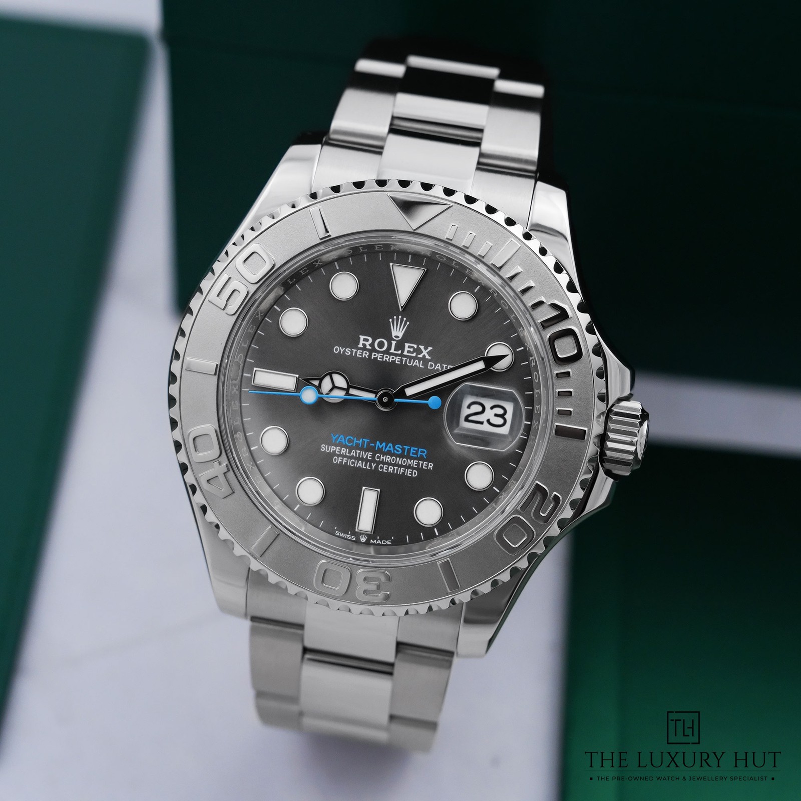 Rolex Yacht-Master 40- 126622, With Box Stainless Steel & Platinum Slate Dial