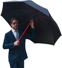 Automatic Open Golf Umbrella Extra-Large Oversized 62 Inch Windproof Rain Stick