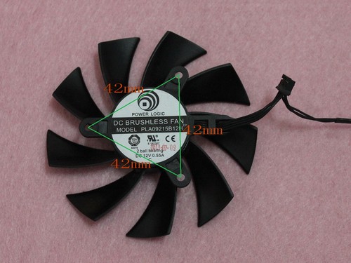 87mm EVGA GTX760 GTX770 Video Card Dual Fan Replacement 42mm PLA09215B12H R200 - Afbeelding 4 van 4