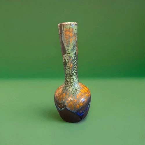 Rare Royal Haeger Classic Bud Vase R68 in Peacock 7.5 inch