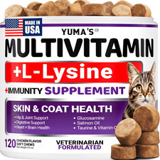 Cats Multivitamin Chewable Hip Joint Support Immune Health Skin Heart Digestion