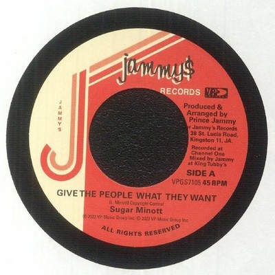 SUGAR MINOTT/PRINCE JAMMY - Give The People What They Want - Vinyl (limited 7'')