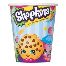 Shopkins Tazas de Papel Fiesta de Cumpleaños Vajilla 9 OZ Desechables 8 ct NUEVO