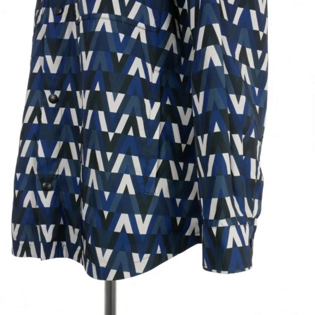 Valentino V OPTICAL JACKET logo stampa nylon blouson cappuccio modello totale 48 u