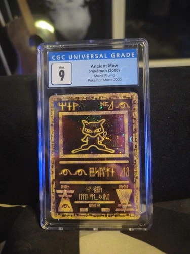 CGC 9 Ancient Mew Movie Promo Holo Pokemon Card - Old Blue CGC Stricter