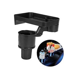 Multifunctional Car Cup Holder Expander with Rotable Food Tray for Car Tray
