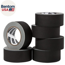 Black Gaffers Tape 2 Inch X 30 Yards - 6 Pack Pro Black Gaff Tape - Value Pack -