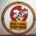 VINTAGE DOG N SUDS ROOT BEER PORCELAIN ADVERTISING SODA SIGN BEVERAGE POP