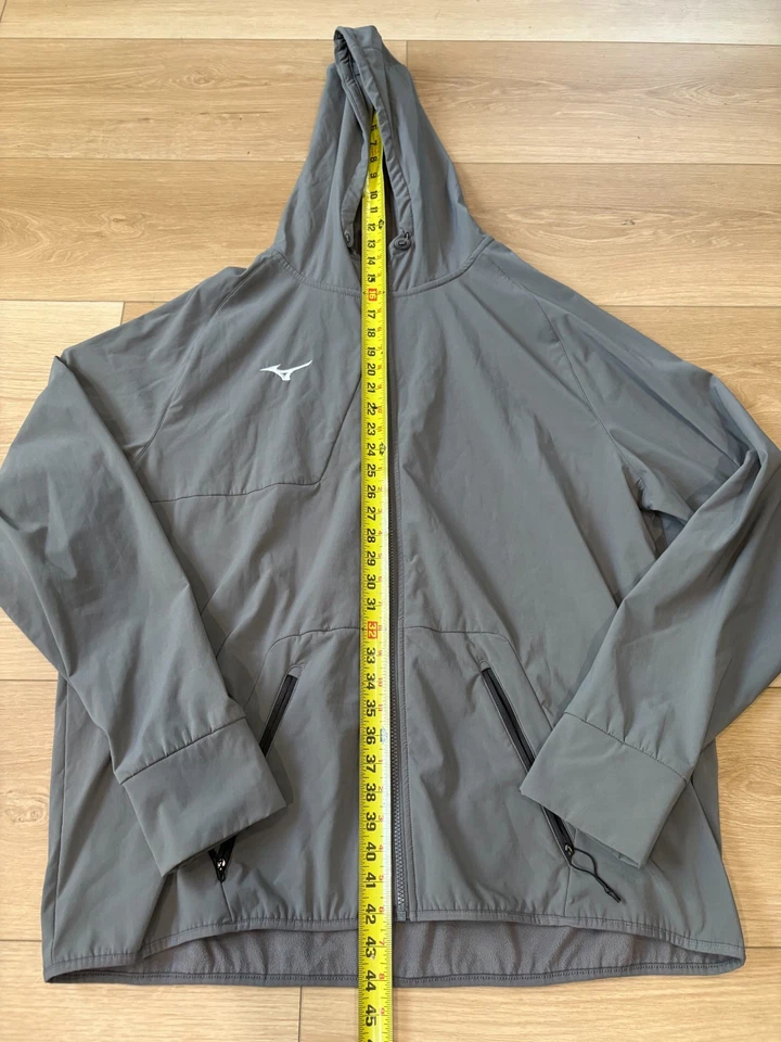 Chaqueta de Pista Mizuno con Capucha Cremallera Completa Gris Oscuro XXL Rendimiento Prendas Exteriores Atléticas Foto 2 de 4