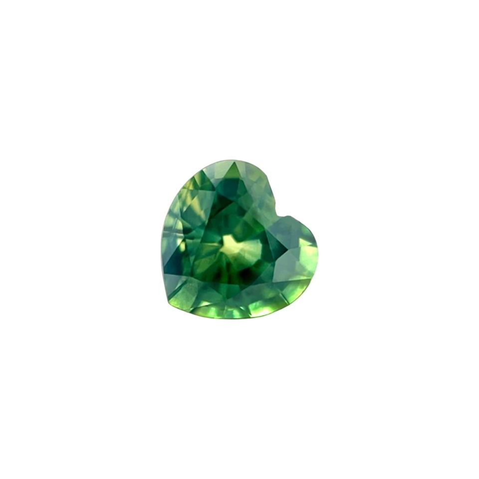 FINA 1,12ct Verde Vivo AUSTRALIANO Zafiro Corte Corazón Gema 6,2x6mm VS Foto 2 de 3