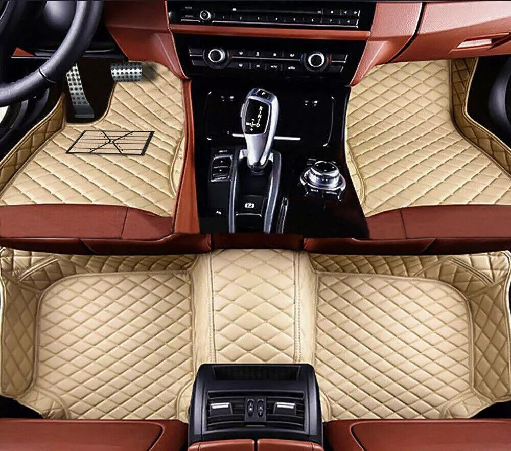 Fit for Tesla Custom Waterproof PU leather Car Floor Mats Cargo Liner Carpet Mat