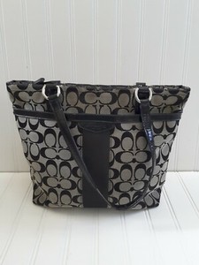 grey coach tote bolsa