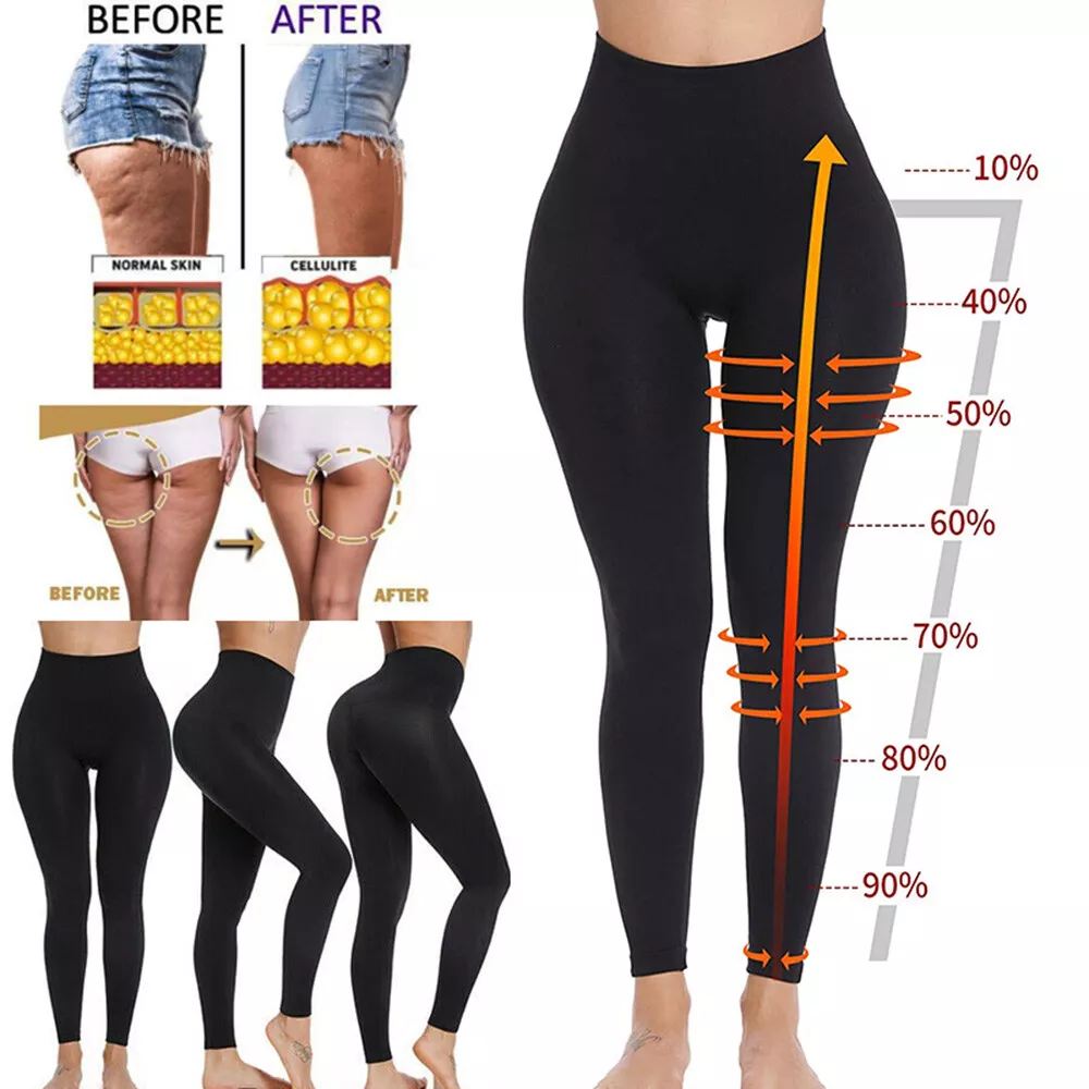 High-Waisted Tummy Control Shaping Pants Anti-Cellulite Capri Leggings for  Women