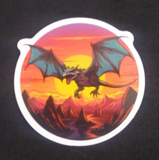 Colorful Mystical Guardian Dragon Sticker 2" AX 