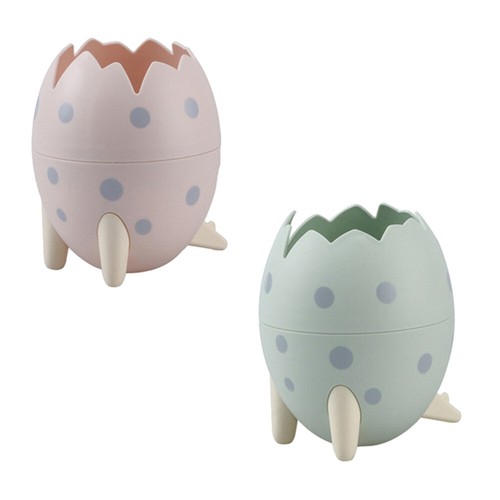 2 Pcs soldes Dinosaurier-Ei-Stifthalter Desktop-Speicher-Bucket Kind Student