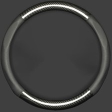 38cm Black Carbon Fiber Non-Slip Steering Wheel Cover for Ford 2005-2013 Focus