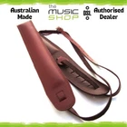 Australian Made DSL 2.5 inch Maroon/Brown Padded Leather Banjo Strap - BANJO-16