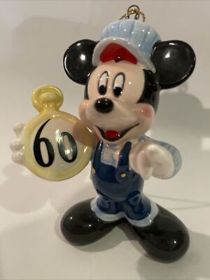 Disney Schmid Mickey Mouse Conductor 60th Birthday Ornament 3 