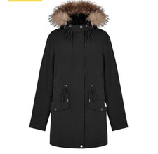 Soulcal Class Parka Womens Black Size Uk 8