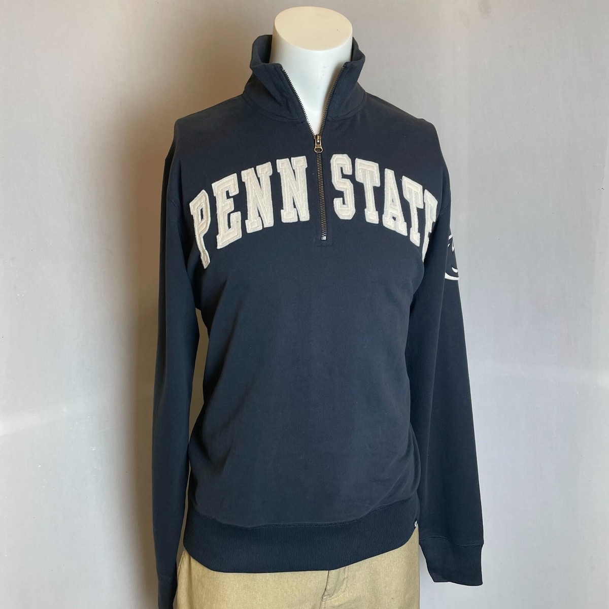PENN STATE UNIVERSITY ジップアップスウェット Men's Navy Penn State Nittany Lions Big Cotton Quarter-Zip