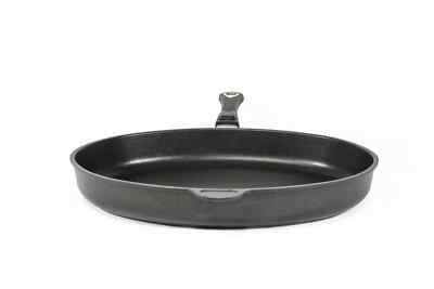 AMT Fischpfanne Induktion Oval mit abnehmbarem Stiel Griff 41 x 27 x 5 cm NEU