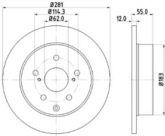 FITS TOYOTA RAV 4 III/IV 2.0 2.2 2.4 NTEX REAR DISC BRAKES PAIR MDC1826