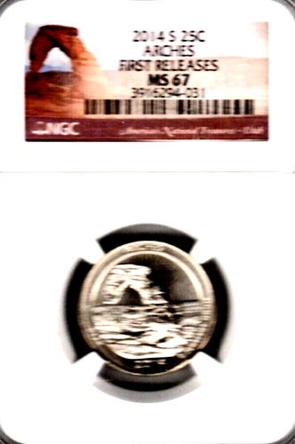 2014S ARCHES NGC MS67 FIRST RELEASES QUARTER