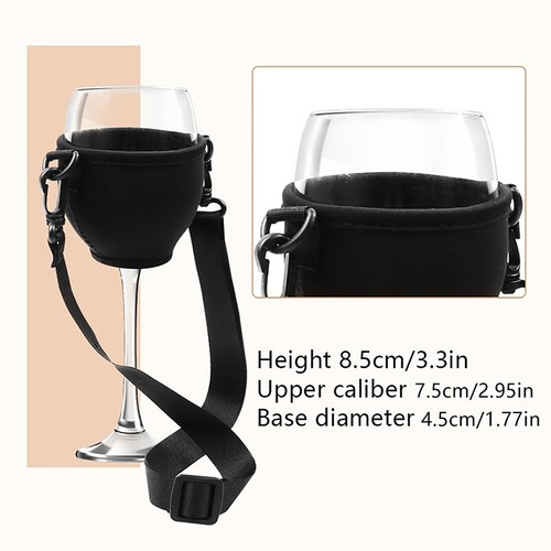 Wine Glass Lanyard Funny Hand Free Wine Glass Holder Necklace Drink Holder - Bild 3 von 13