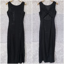 Vintage Ever Beauty Women’s Shimmer Black Evening Dress Size 8 Sleeveless 