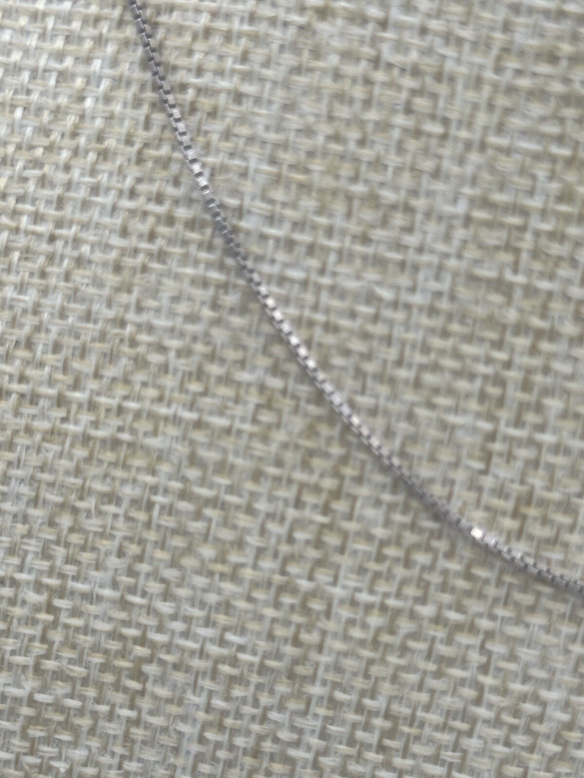 Italian Solid Sterling Silver Box Link Chain Neck… - image 2