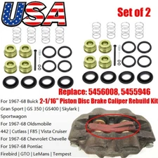 8 Piston Disc Brake Caliper Rebuild Kit 2 1/16" Caliper 5456008, 5455946 2 sets