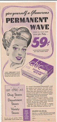Chic Give Yourself a Permanent Wave Department Stores Story 1943 Mag Ad