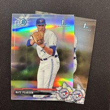 2017 Bowman Chrome Refractor Nate Pearson #BDC-119 + Base Lot - 1st Blue Jays RC