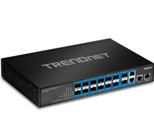 TRENDnet 14-Port Gigabit Managed Layer 2 SFP Switch with 2 Shared RJ-45 Ports
