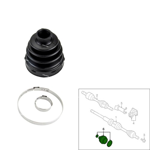 Front Rubber CV Joint Boot Kit Inner Fits 20072014 Volvo S80 MK2