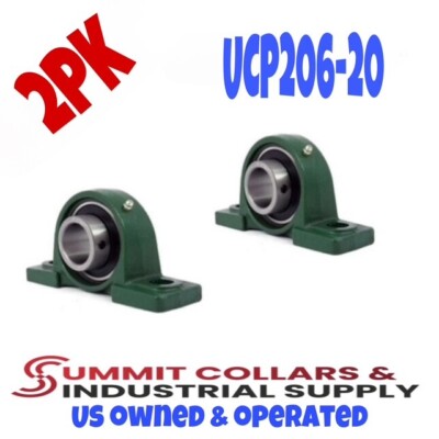UCP206-20 Pillow Block Bearing 1-1/4 Bore  (2PK)