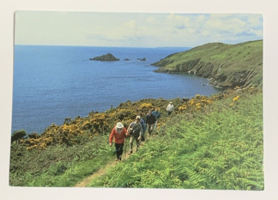 Walking Along Cornwall's South Coast, Near Fowey, UK Postcard