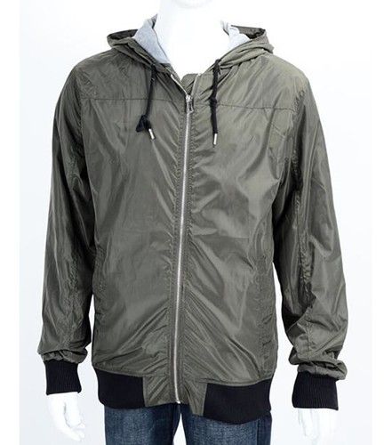 Men's Waterproof Hooded Windbreaker Rain Jacket Lightweight Water-Resistant Coat - Picture 7 of 8