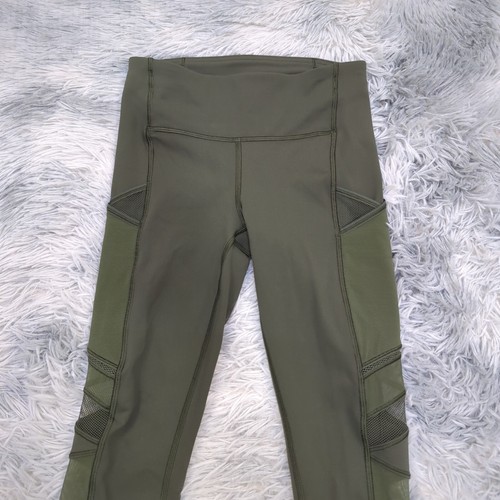 Lululemon Womens Camo Green Speed Up Mesh 28" Running Tights 2 Full-On Luxtreme - Picture 4 of 19