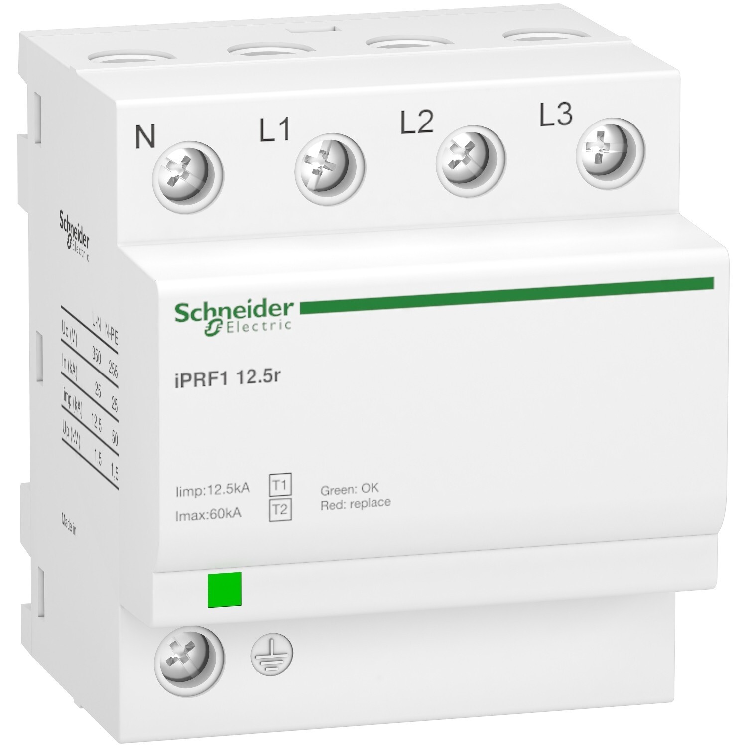 Schneider Electric A9L16634 Surge Arrester 3P+N, 50kA, DIN Rail Mounted, IP40