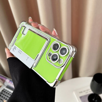 For iPhone 16 Pro Max 15 14 13 12 11 Plating Shockproof Case Cover w/Card Holder