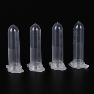 100pcs 2ml Micro   Vial Clear Plastic Vials Container Cap P112C YL #E5