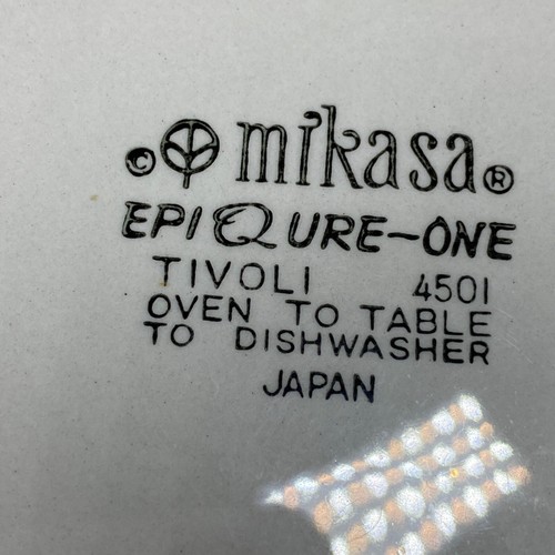 Vintage Mikasa Tivoli Epiqure-one 4501 Rare Serving bow/Platter flower blue 11" - Picture 10 of 10
