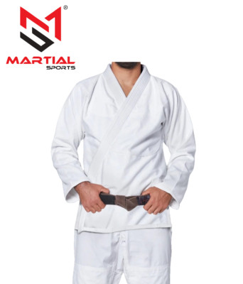 Martial Sports Premium Brazilian Jiu Jitsu Gi - White - Free Belt - Free Ship