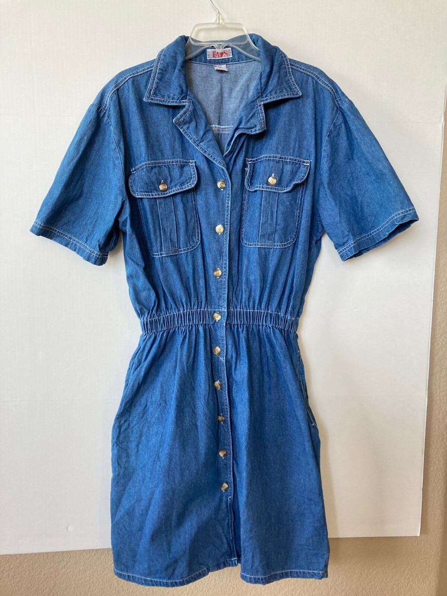 white christmas dresses Vintage 80s Benetton Denim Halter Dress