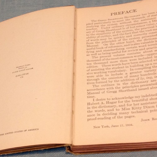 Gregg Shorthand Dictionary by John Robert Gregg 1916 - Foto 5 di 7