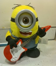 Minions Rock N Roll Stuart Animated Plush Despicable Me Tested